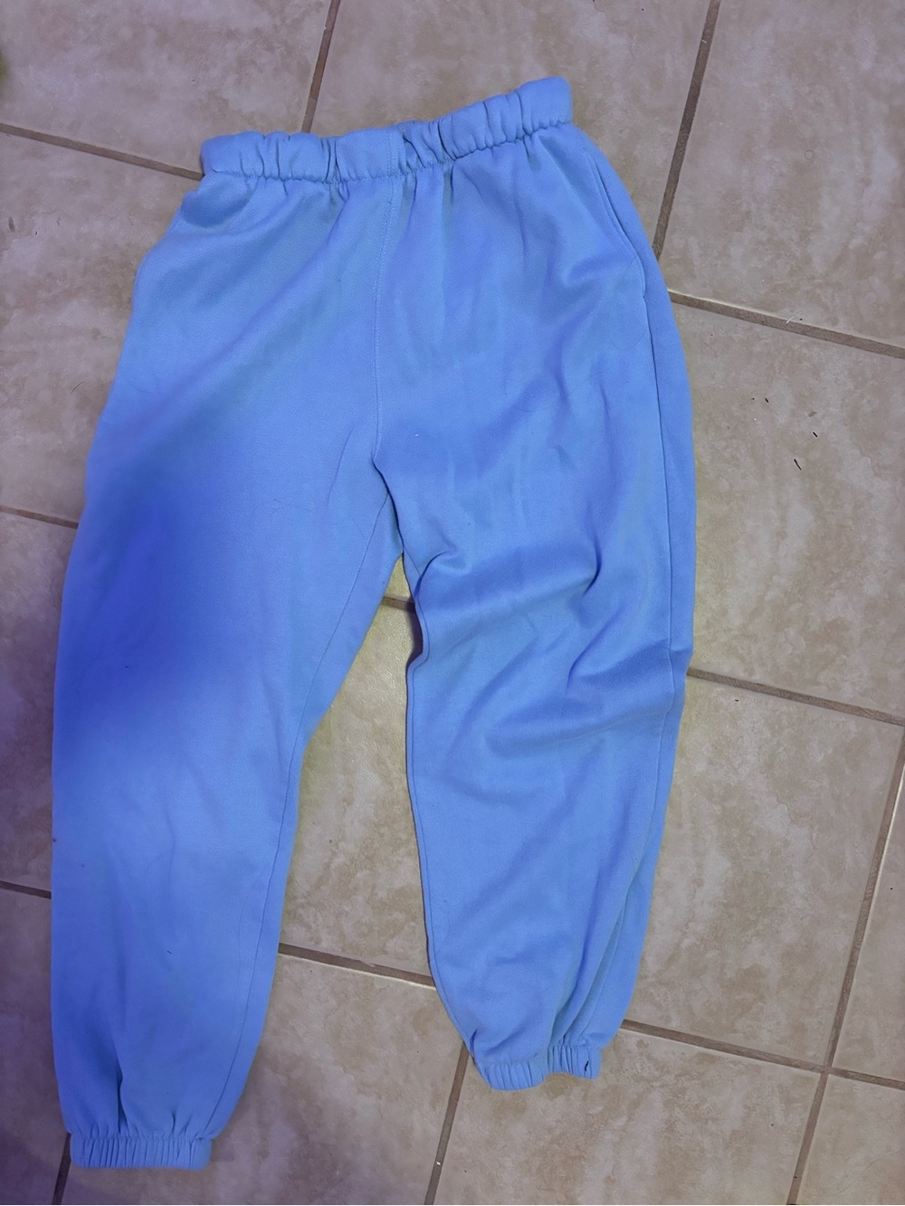 Bluenotes Sky Blue Elastic Waist Joggers - Medium